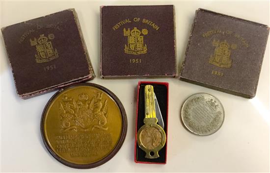 Churchill Pierre Turin Liberation medallion (case & envelope), GII Lima 6d, 1816 shilling, 1805 Irish bank token, sundry medallions etc